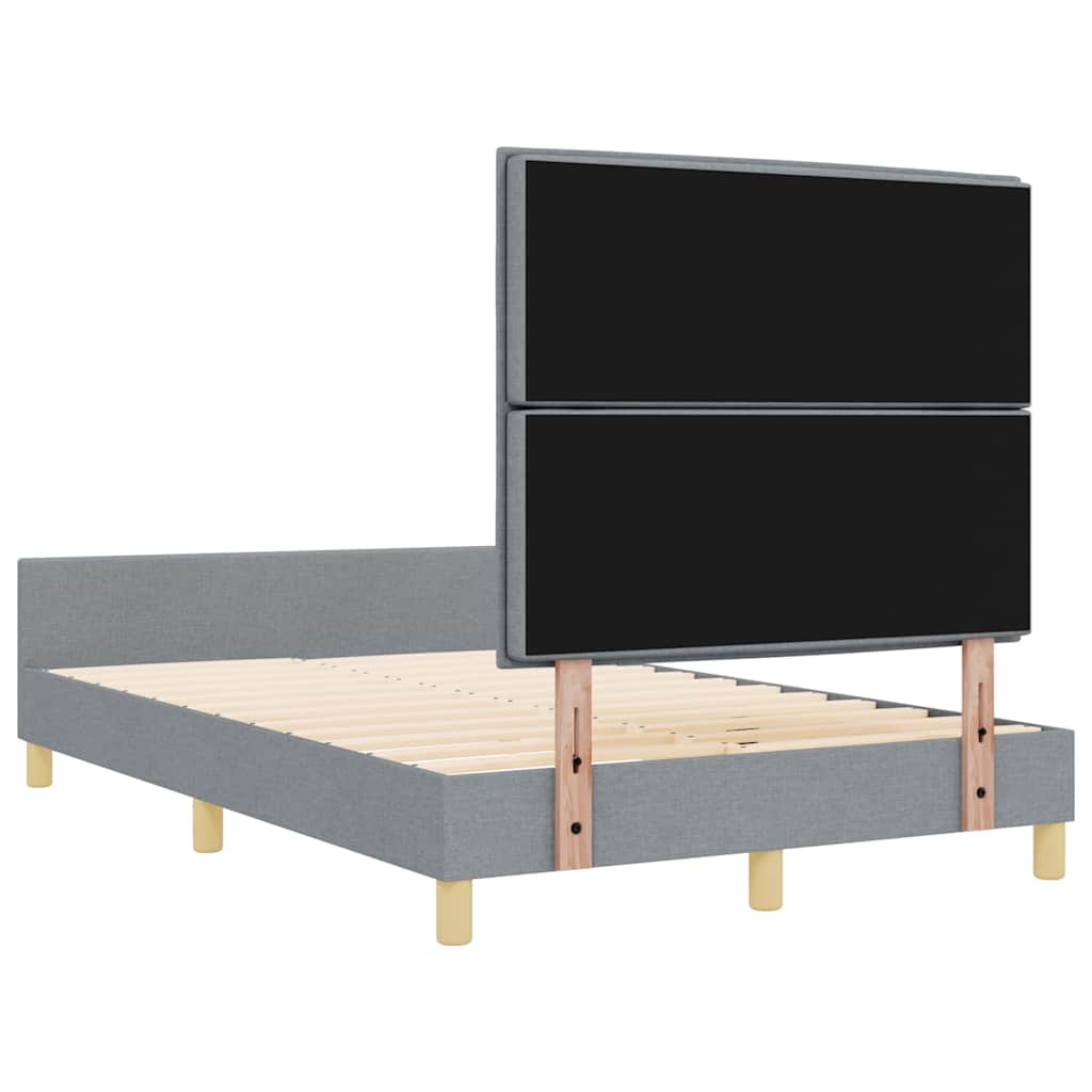 Krevetna konstrukcija Svjetlosiva 140 x 190 cm tkanina