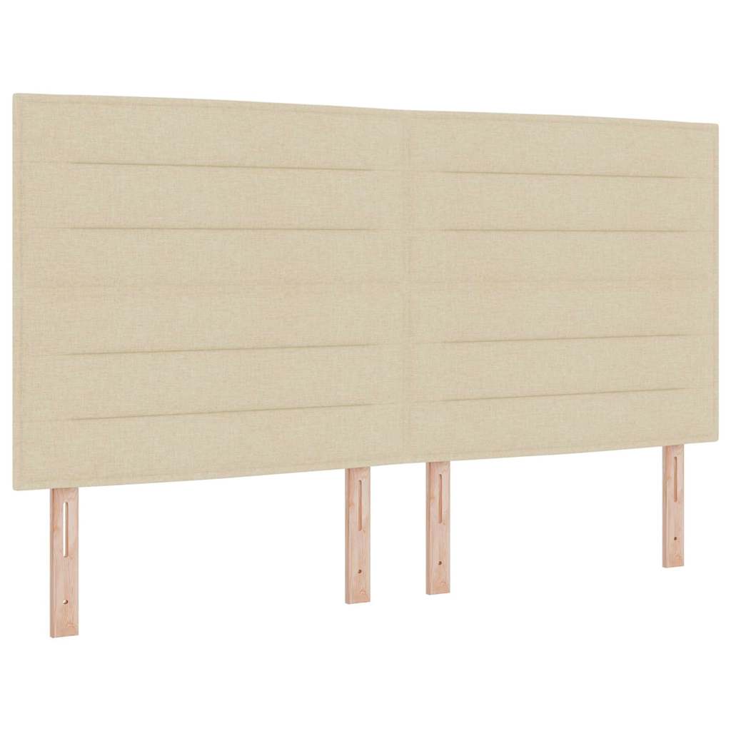 Krevetna konstrukcija s uzglavljem Krema 180 x 200 cm tkanina