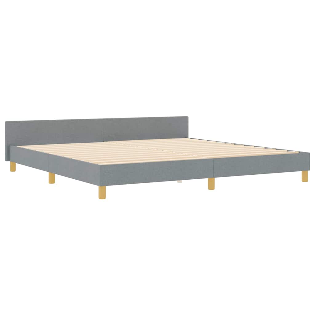 Krevetna konstrukcija Svjetlosiva 200 x 200 cm tkanina