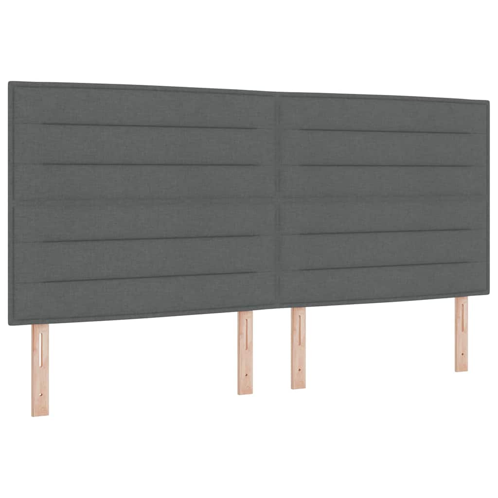 Krevetna konstrukcija Tamno siva 200 x 200 cm tkanina
