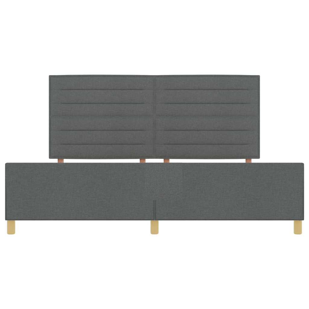 Krevetna konstrukcija Tamno siva 200 x 200 cm tkanina