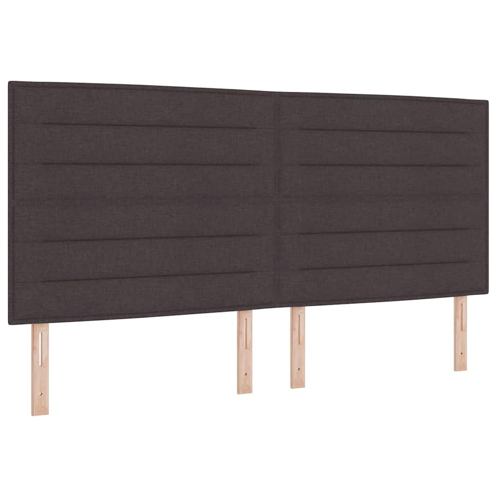 Krevetna konstrukcija Tamno smeđa 200 x 200 cm tkanina