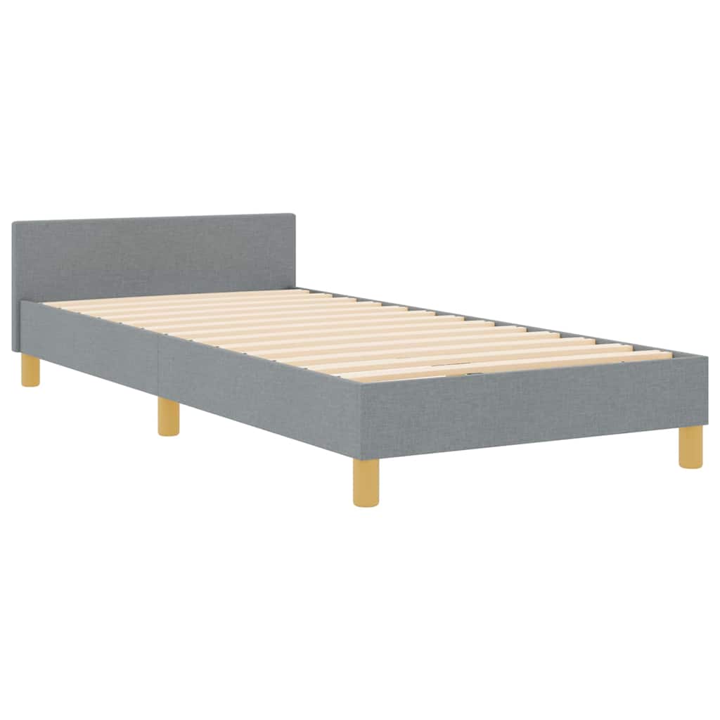 Krevetna konstrukcija Svjetlosiva 80 x 200 cm tkanina