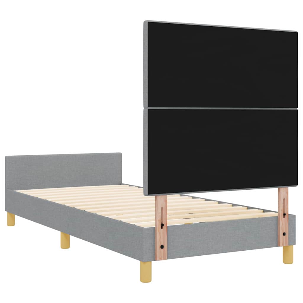 Krevetna konstrukcija Svjetlosiva 80 x 200 cm tkanina