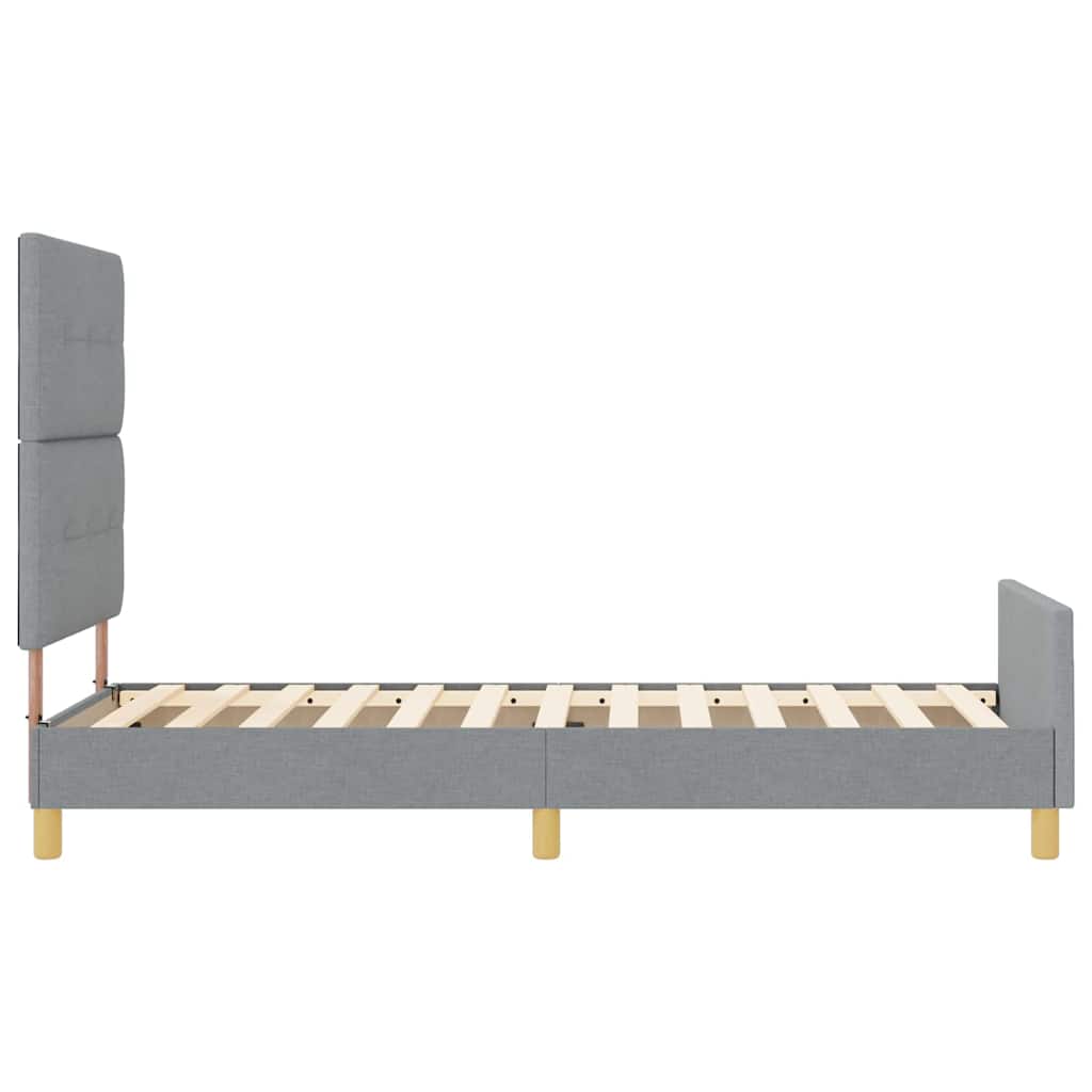 Krevetna konstrukcija Svjetlosiva 80 x 200 cm tkanina
