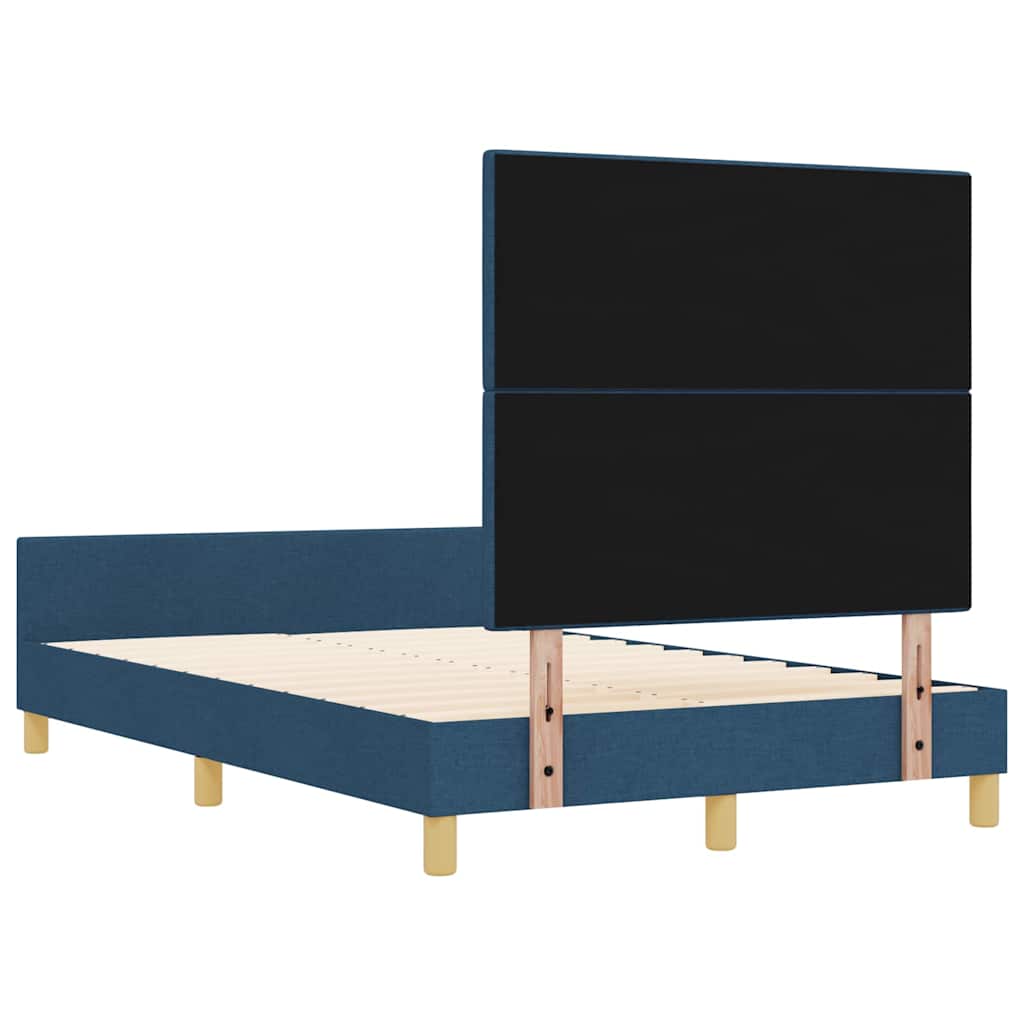 Krevetna konstrukcija s uzglavljem Plava 120 x 200 cm tkanina
