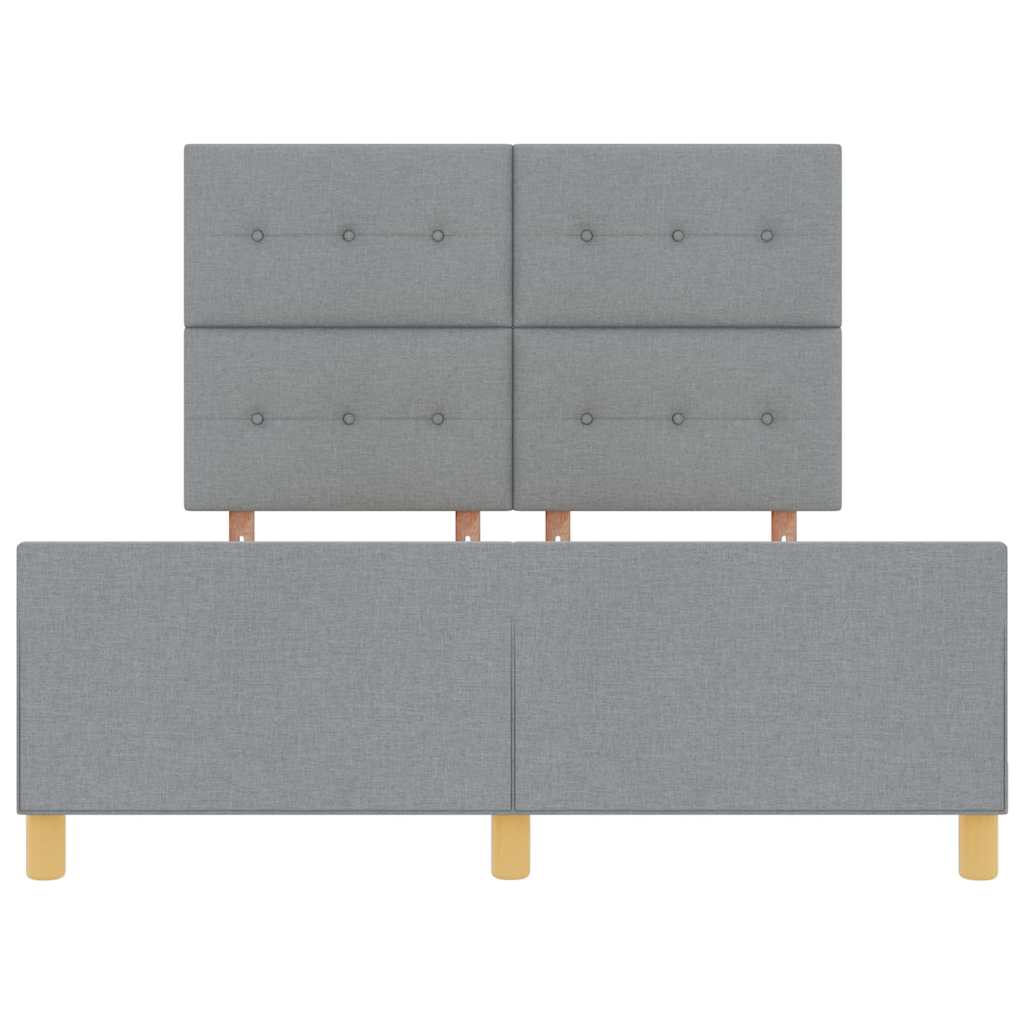 Krevetna konstrukcija Svjetlosiva 140 x 190 cm tkanina