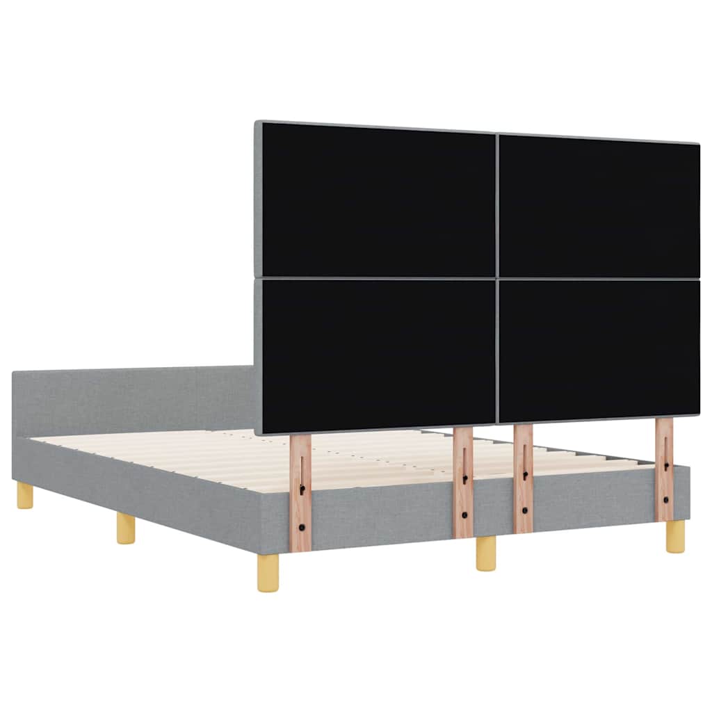 Krevetna konstrukcija Svjetlosiva 140 x 200 cm tkanina