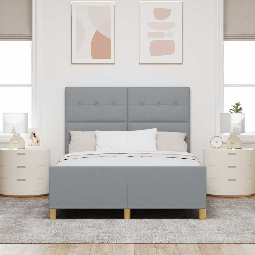 Krevetna konstrukcija Svjetlosiva 160 x 200 cm tkanina