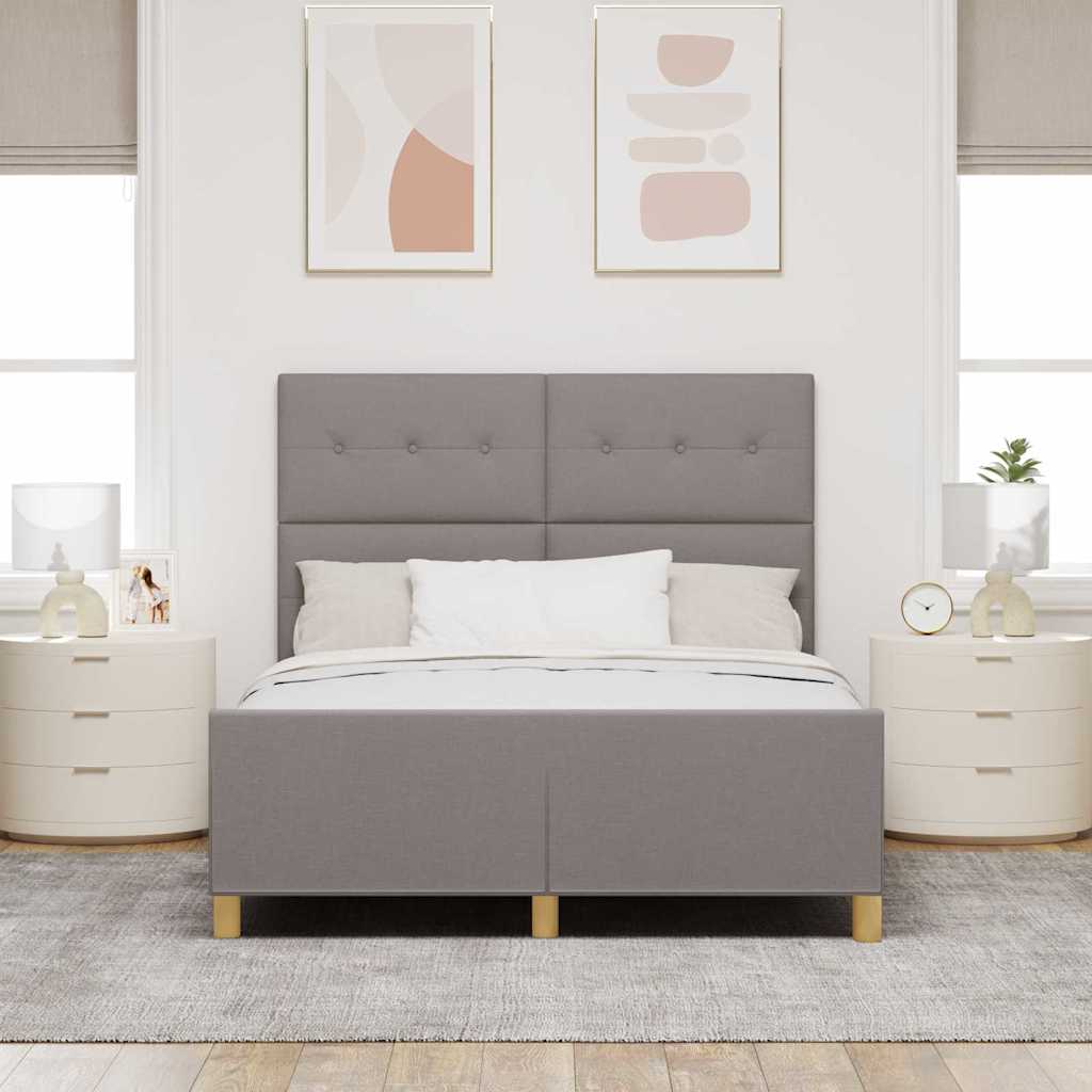 Krevetna konstrukcija Sivo-smeđa 160 x 200 cm tkanina