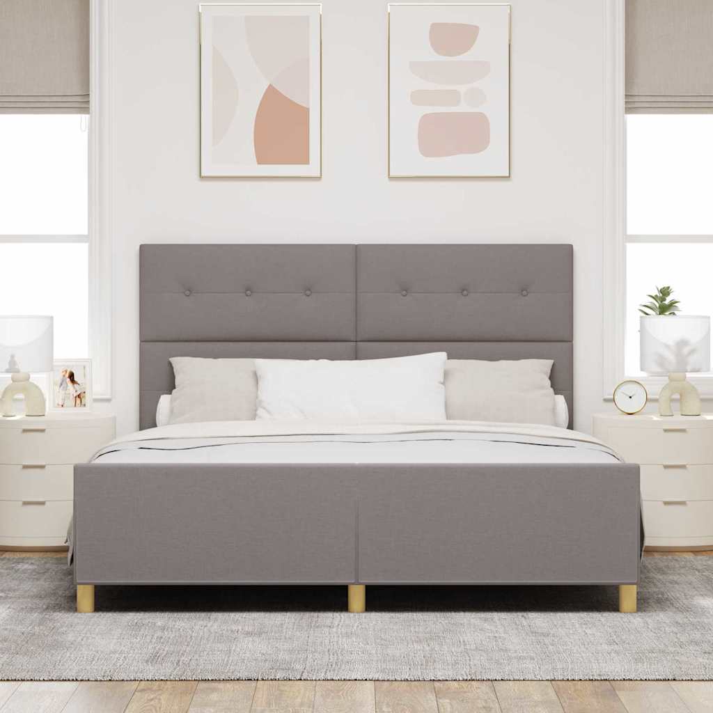 Krevetna konstrukcija Sivo-smeđa 180 x 200 cm tkanina