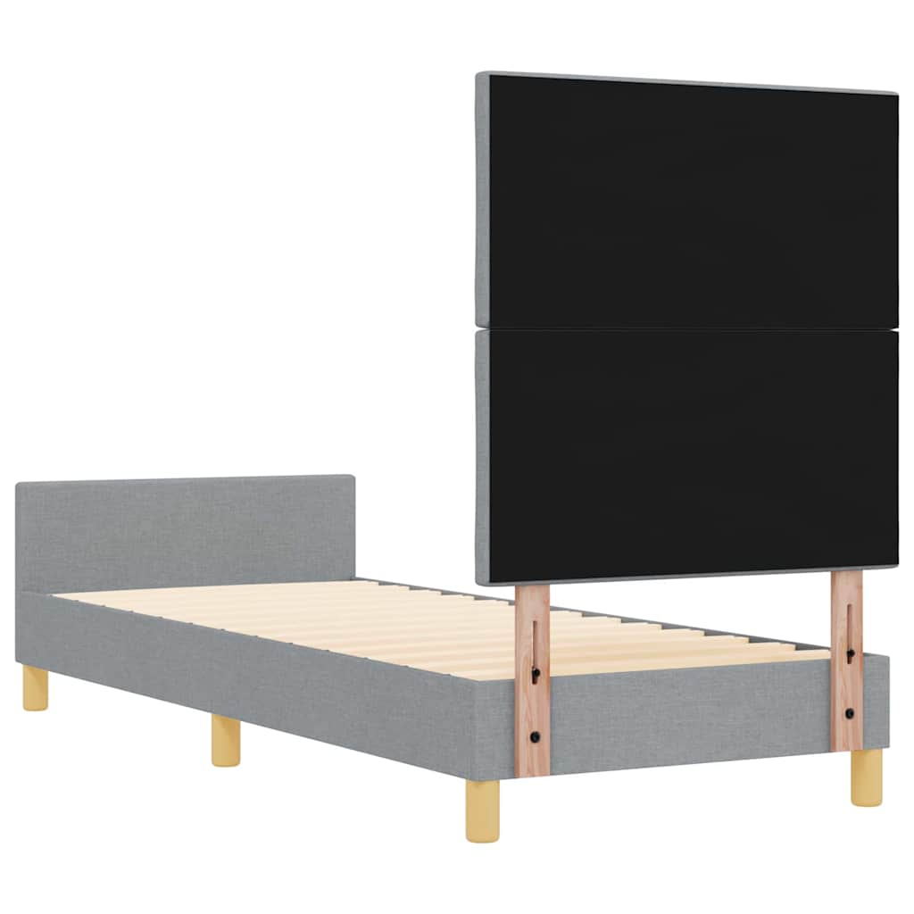Krevetna konstrukcija Svjetlosiva 80 x 200 cm tkanina