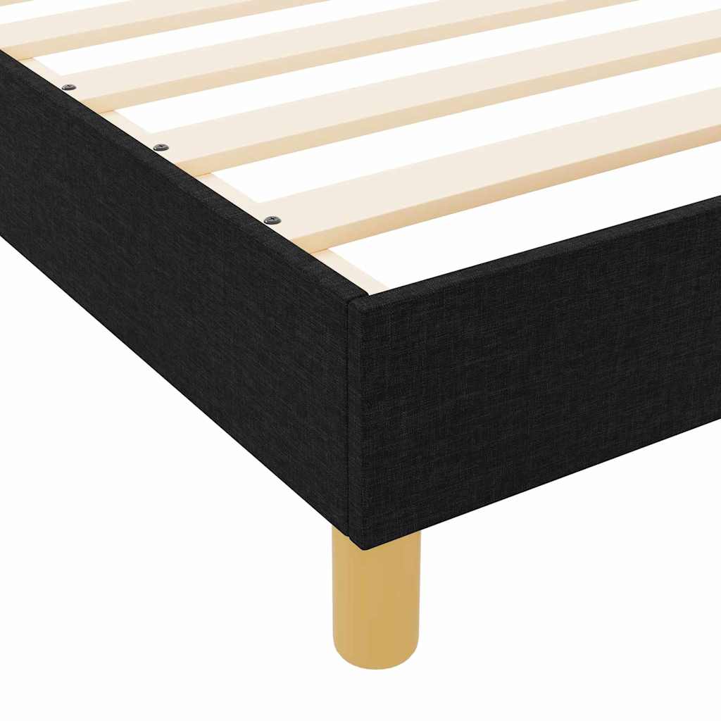 Krevetna konstrukcija s uzglavljem Crna 80 x 200 cm tkanina