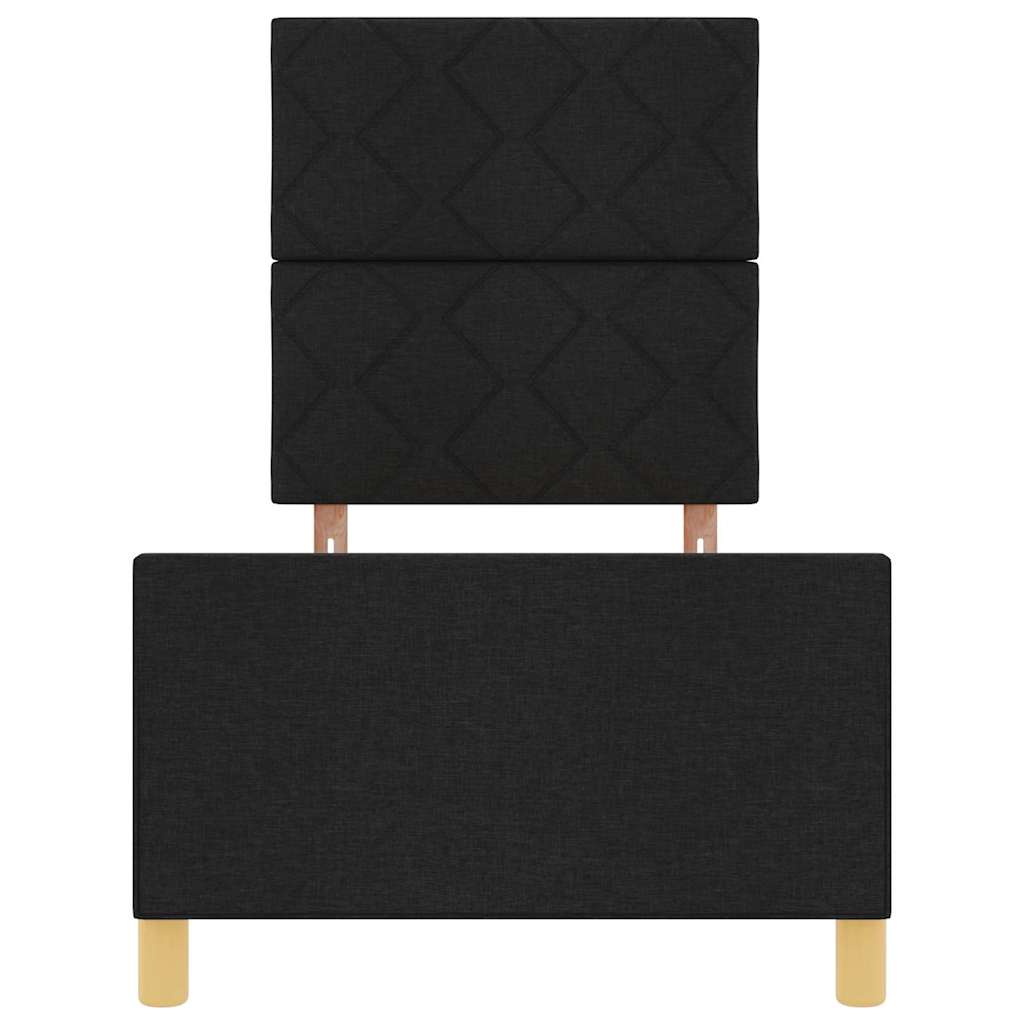 Krevetna konstrukcija s uzglavljem Crna 80 x 200 cm tkanina