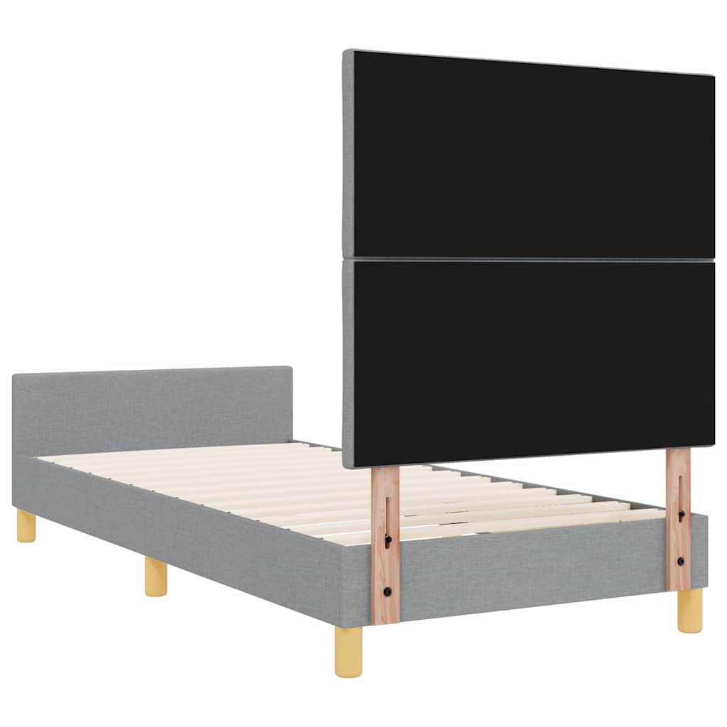Krevetna konstrukcija Svjetlosiva 100 x 200 cm tkanina