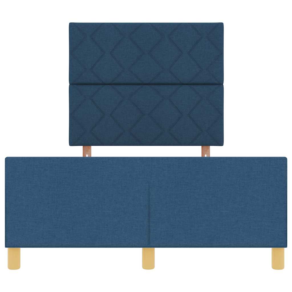 Krevetna konstrukcija s uzglavljem Plava 120 x 200 cm tkanina