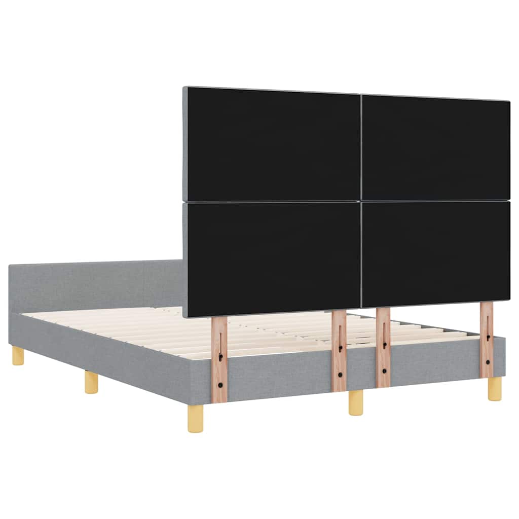 Krevetna konstrukcija Svjetlosiva 160 x 200 cm tkanina