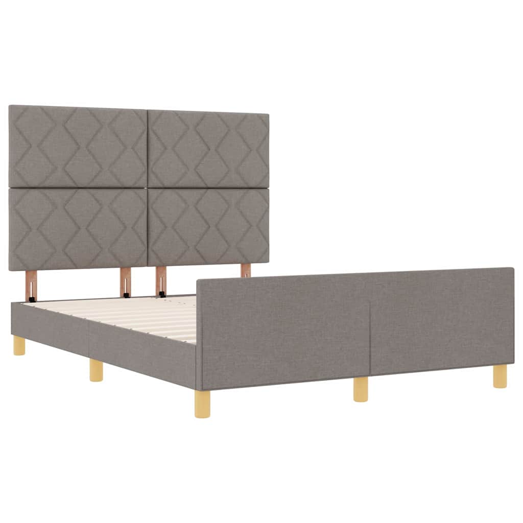 Krevetna konstrukcija Sivo-smeđa 160 x 200 cm tkanina