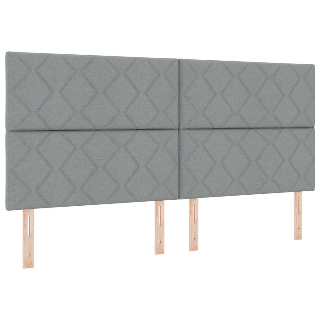 Krevetna konstrukcija Svjetlosiva 200 x 200 cm tkanina