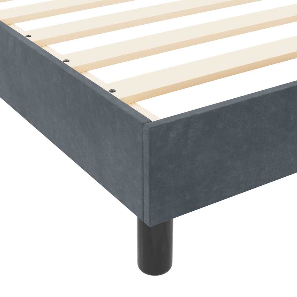 Krevet s opruga kutije Tamno siva 90 x 190 cm Baršun