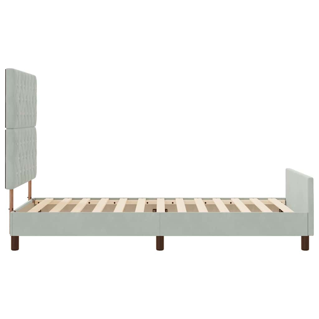Krevet s opruga kutije Svjetlosiva 100 x 200 cm Baršun