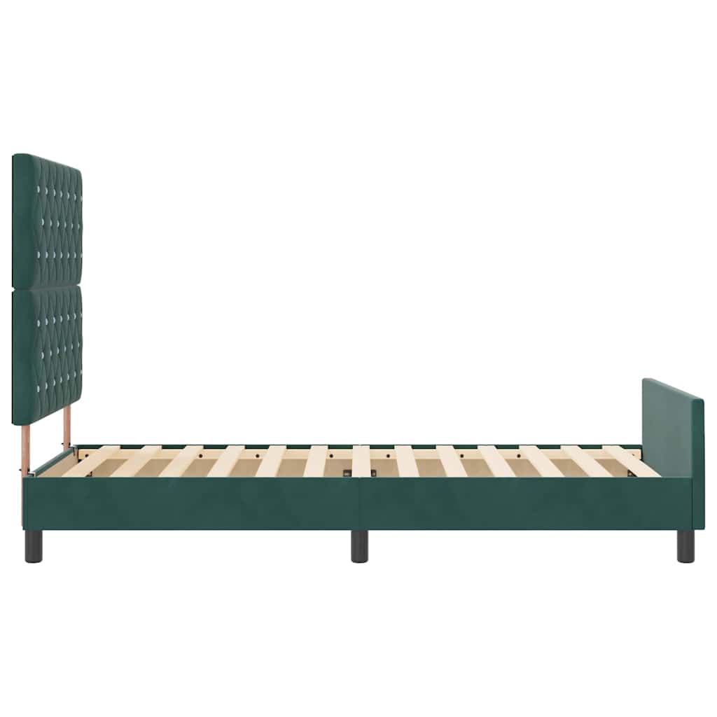 Krevet s opruga kutije Tamnozelena 100 x 200 cm Baršun