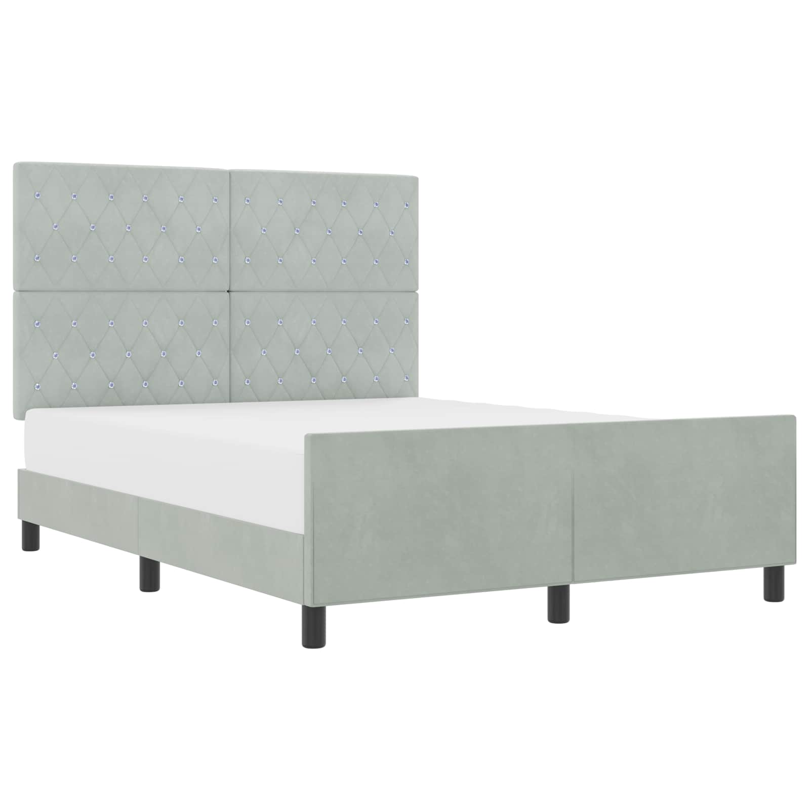 Krevet s opruga kutije Svjetlosiva 140 x 190 cm Baršun