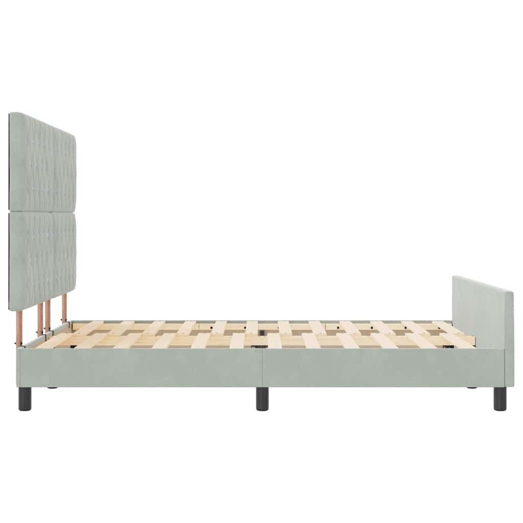 Krevet s opruga kutije Svjetlosiva 140 x 190 cm Baršun
