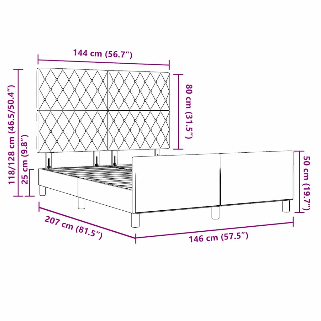 Krevet s opruga kutije Tamnozelena 140 x 200 cm Baršun