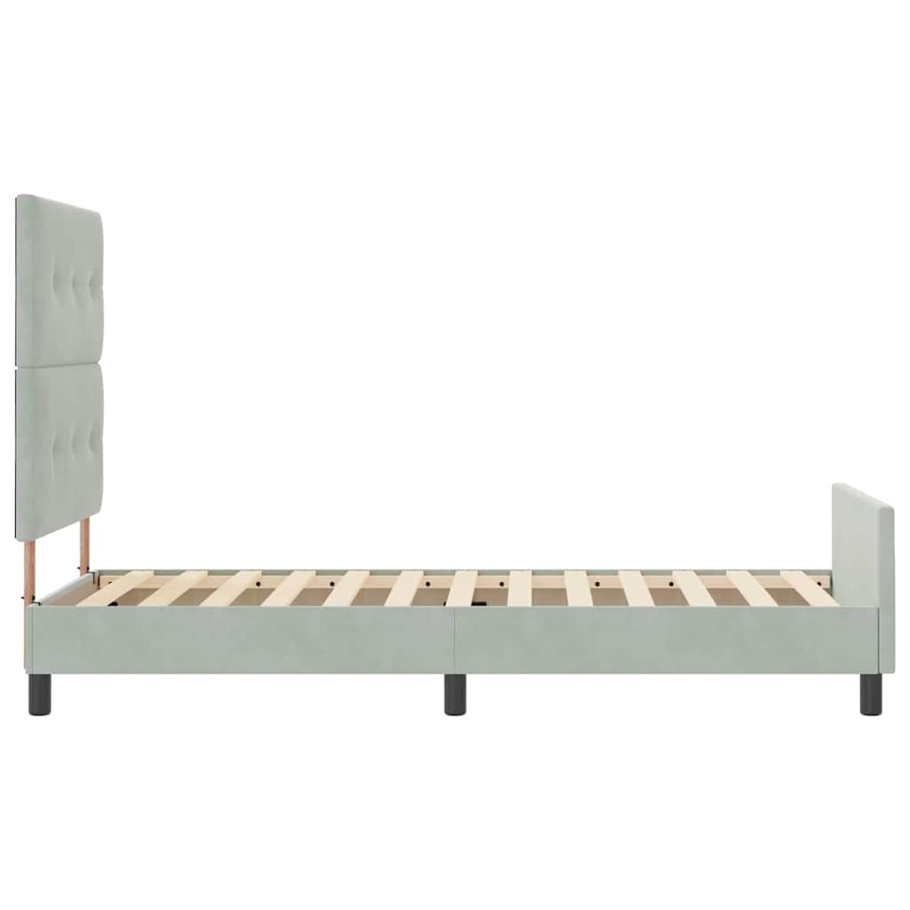Krevet s opruga kutije Svjetlosiva 90 x 200 cm Baršun