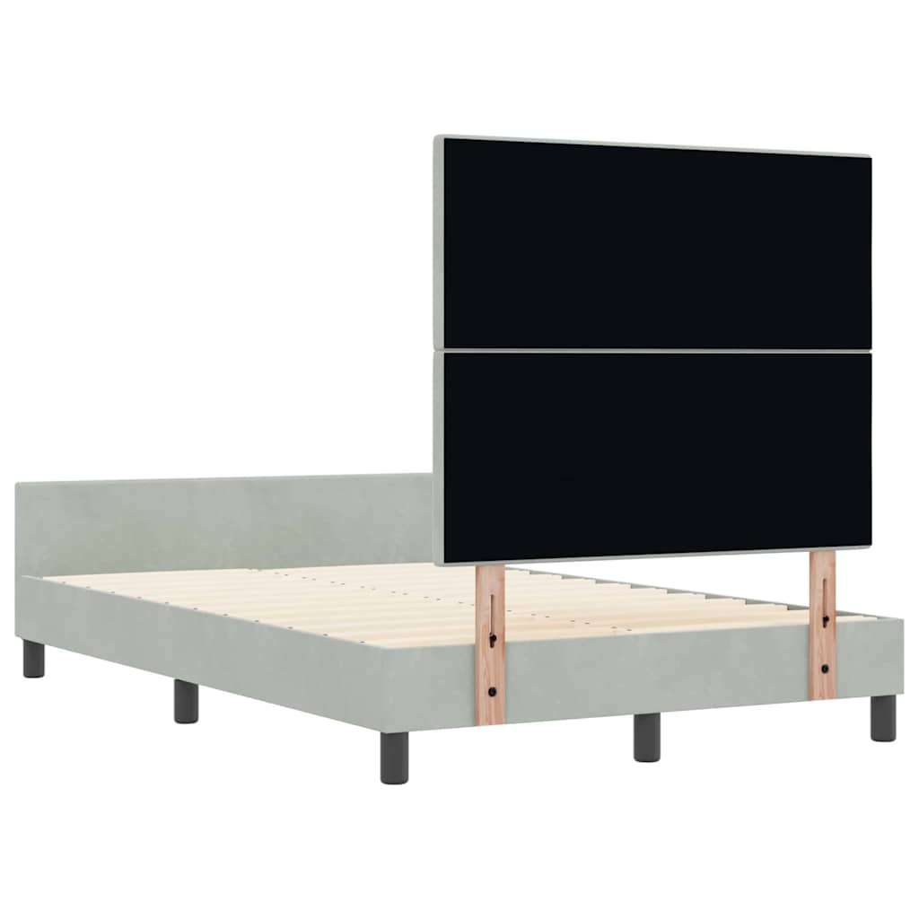 Krevet s opruga kutije Svjetlosiva 120 x 190 cm Baršun