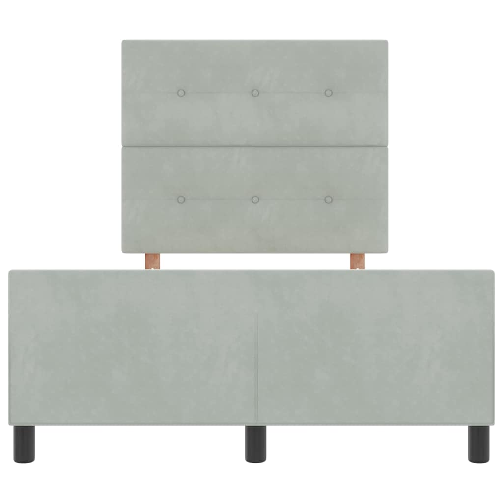 Krevet s opruga kutije Svjetlosiva 120 x 190 cm Baršun