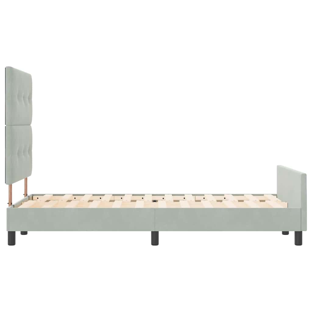 Krevet s opruga kutije Svjetlosiva 120 x 190 cm Baršun