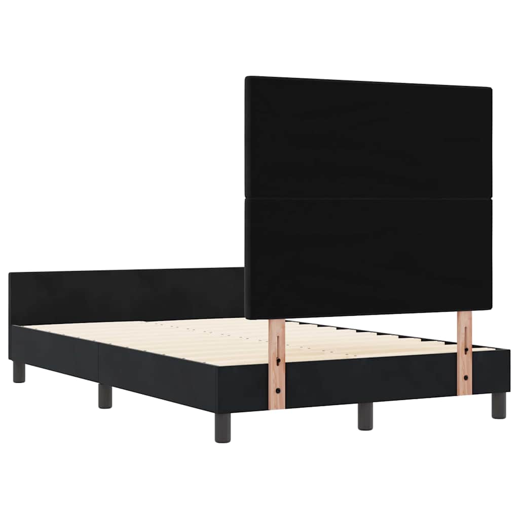 Krevet s opruga kutije s uzglavljem Crna 120 x 200 cm Baršun