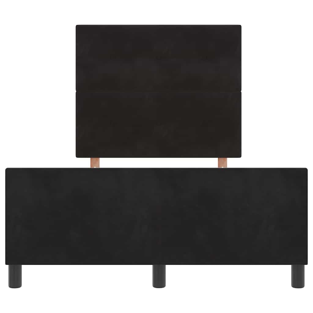Krevet s opruga kutije s uzglavljem Crna 120 x 200 cm Baršun