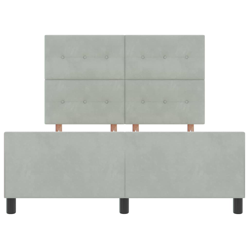 Krevet s opruga kutije Svjetlosiva 140 x 190 cm Baršun