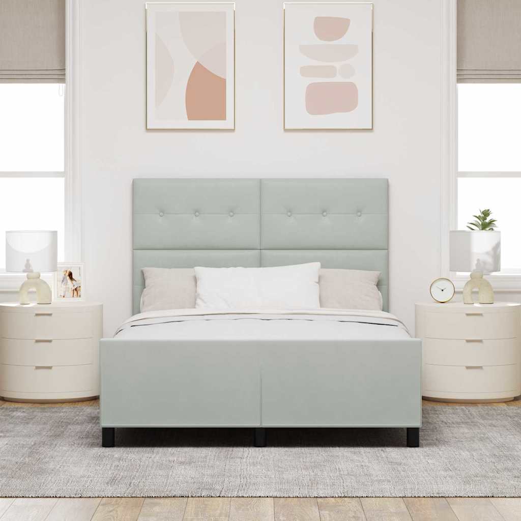 Krevet s opruga kutije Svjetlosiva 140 x 200 cm Baršun