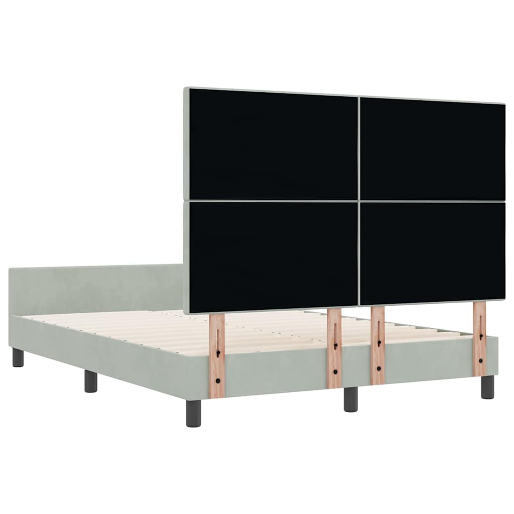 Krevet s opruga kutije Svjetlosiva 160 x 200 cm Baršun