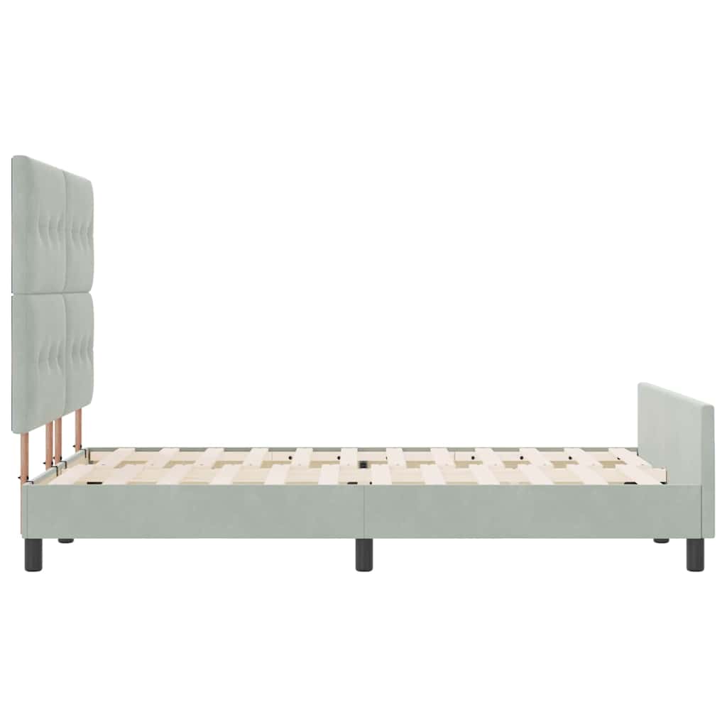 Krevet s opruga kutije Svjetlosiva 160 x 200 cm Baršun