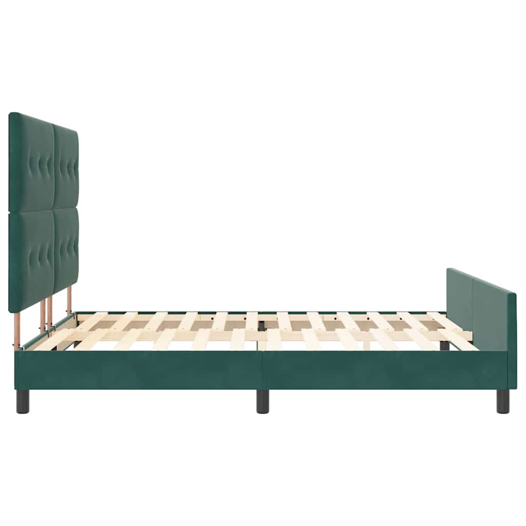 Krevet s opruga kutije Tamnozelena 180 x 200 cm Baršun