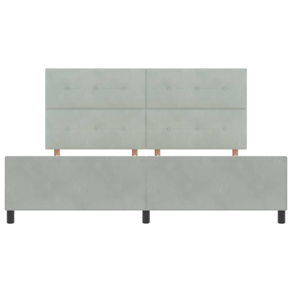 Krevet s opruga kutije Svjetlosiva 200 x 200 cm Baršun