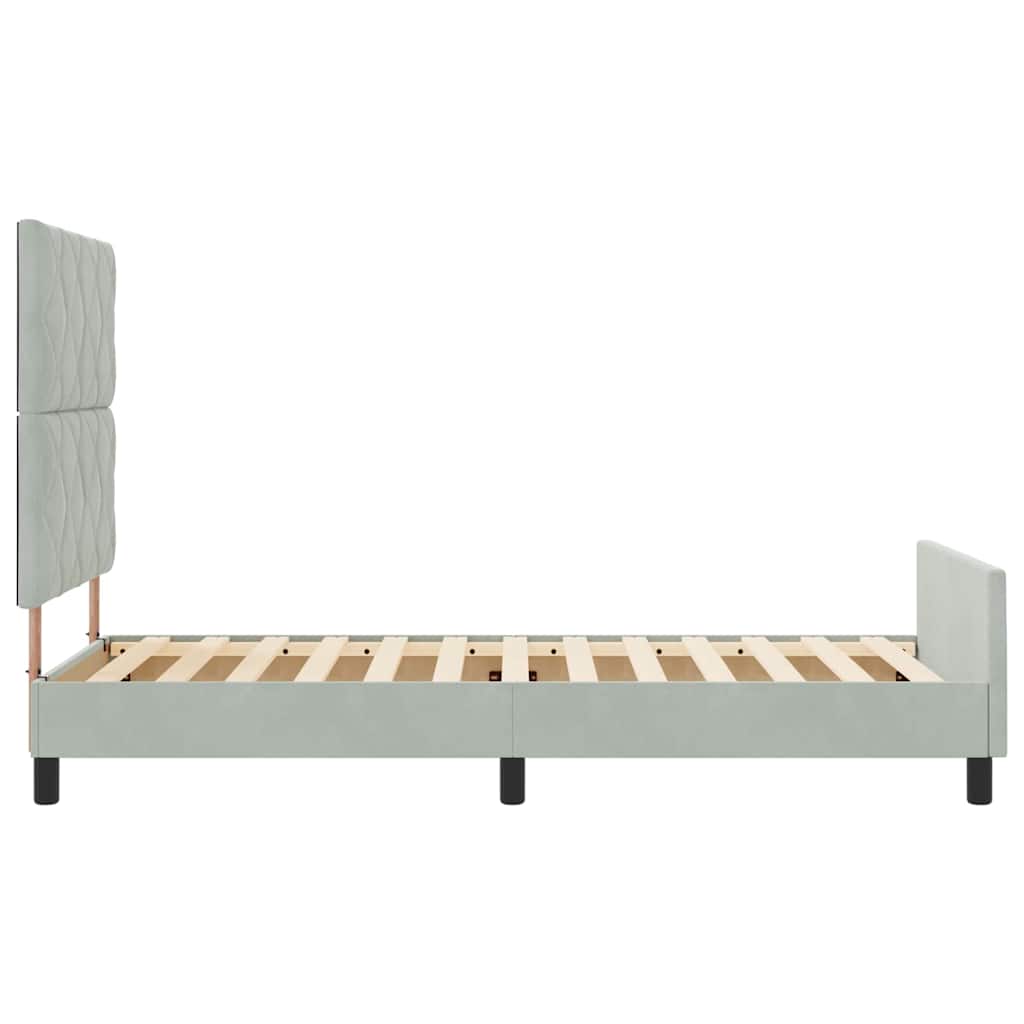 Krevet s opruga kutije Svjetlosiva 90 x 190 cm Baršun