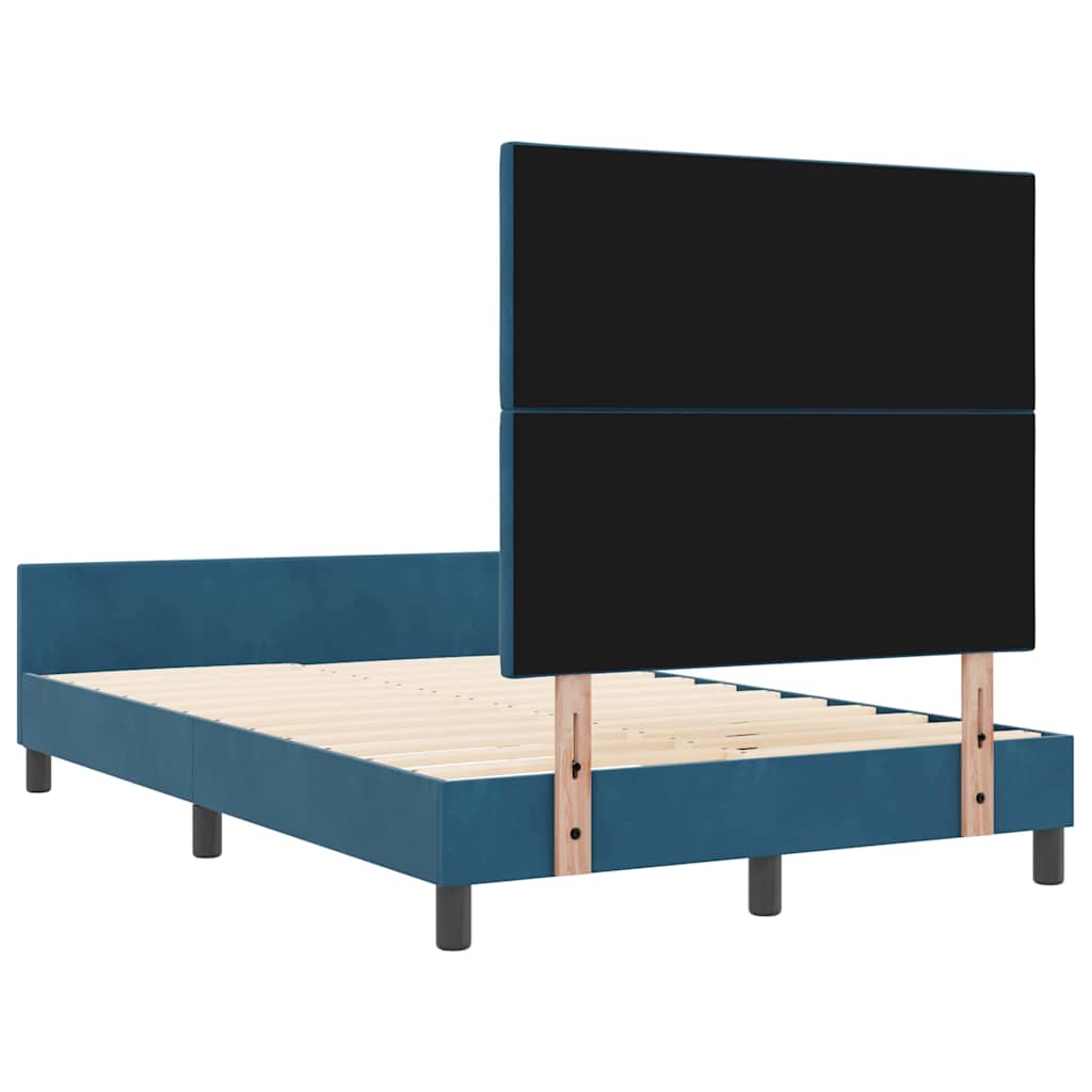 Krevet s opruga kutije Tamno plava 120 x 200 cm Baršun