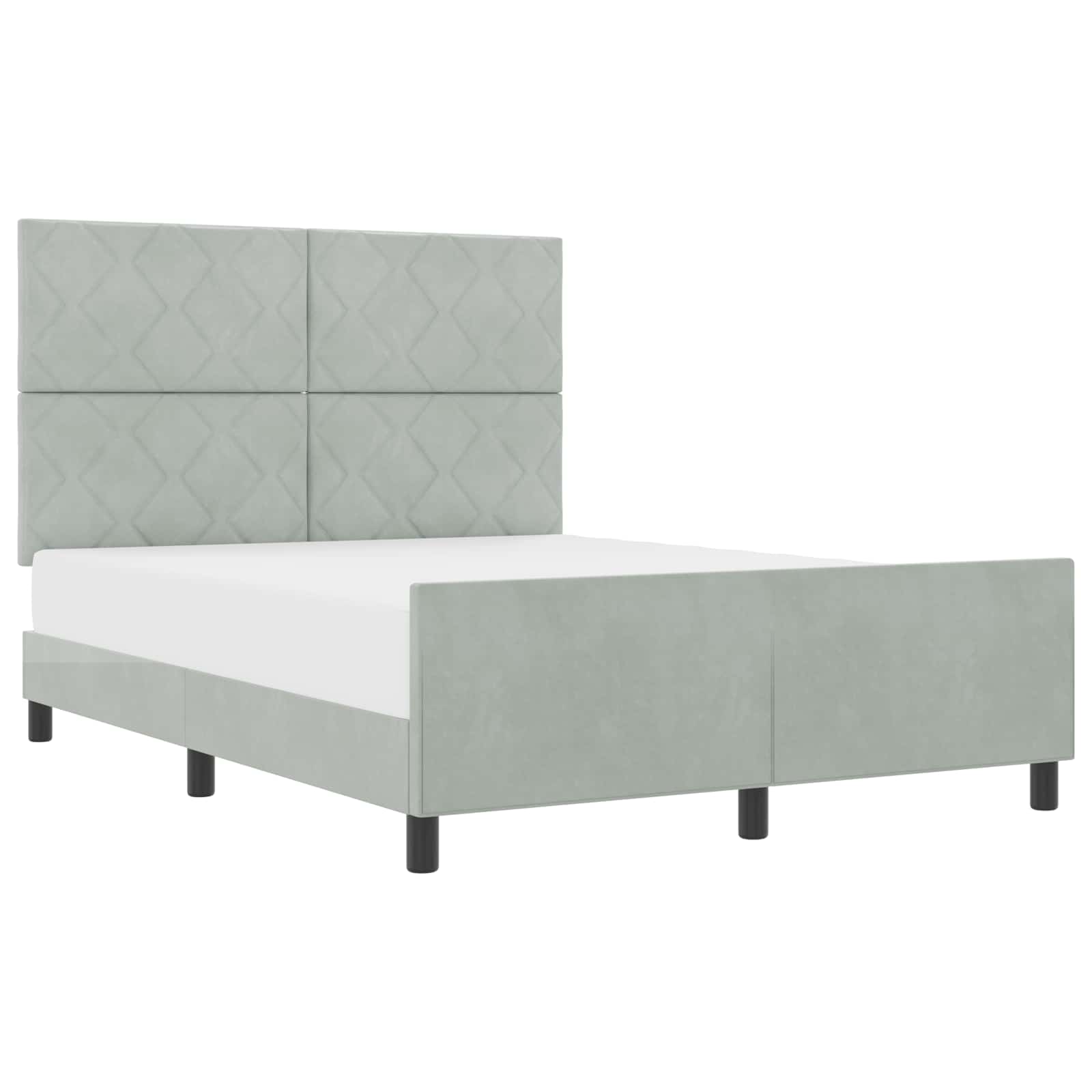 Krevet s opruga kutije Svjetlosiva 140 x 190 cm Baršun