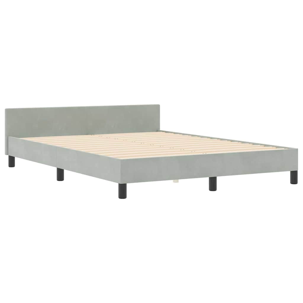 Krevet s opruga kutije Svjetlosiva 140 x 190 cm Baršun
