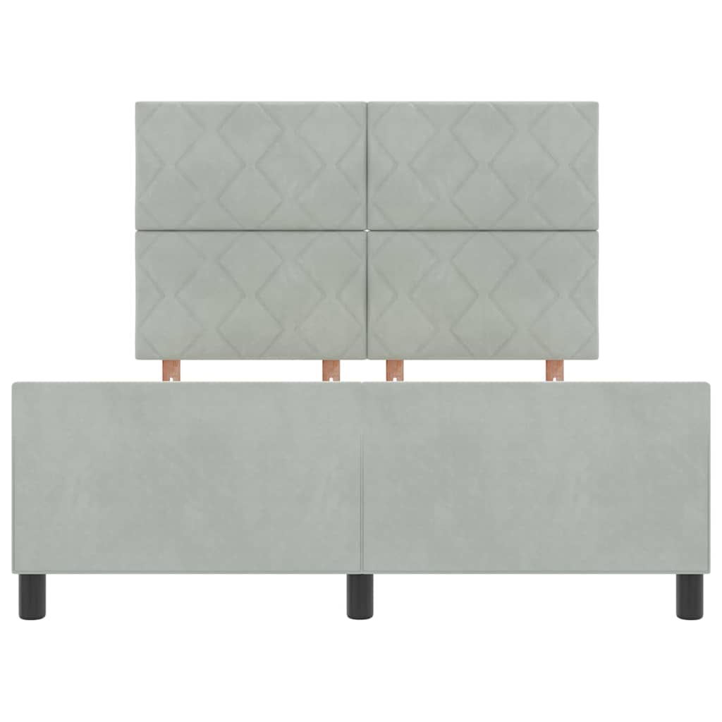 Krevet s opruga kutije Svjetlosiva 140 x 190 cm Baršun