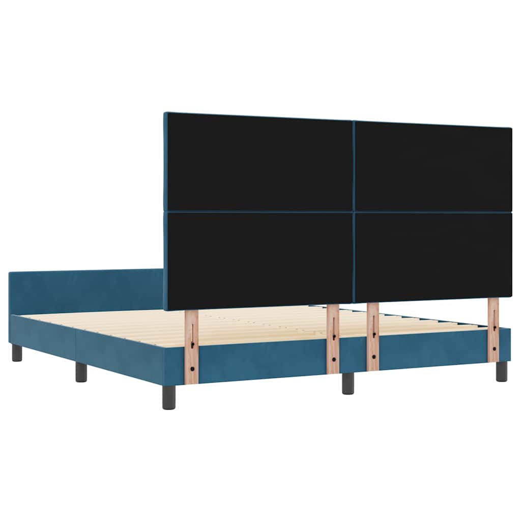 Krevet s opruga kutije Tamno plava 180 x 200 cm Baršun