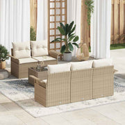 Sjedeća garnitura za vrt 6 pcs Bež i krema 55 x 55 x 37 cm