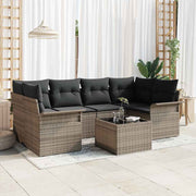 Sjedeća garnitura za vrt 7 pcs Siva 55 x 55 x 37 cm poliratan