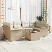Sjedeća garnitura za vrt 7 pcs Bež i krema 55 x 55 x 37 cm